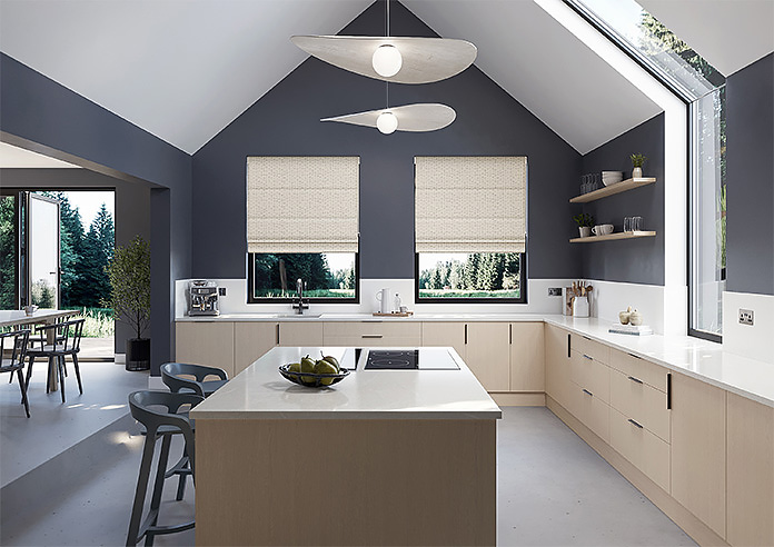 Rolling Hills Velvet, Cashmere - Motorised Roman Blind - Image 8